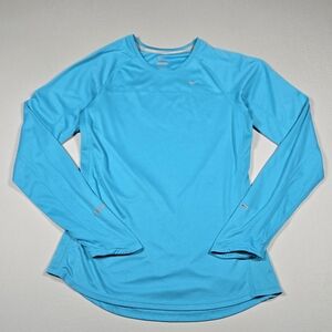 Retro 2012 Nike Miler Dri-FIT Long Sleeve Running Shirt Blue/Teal Women's M